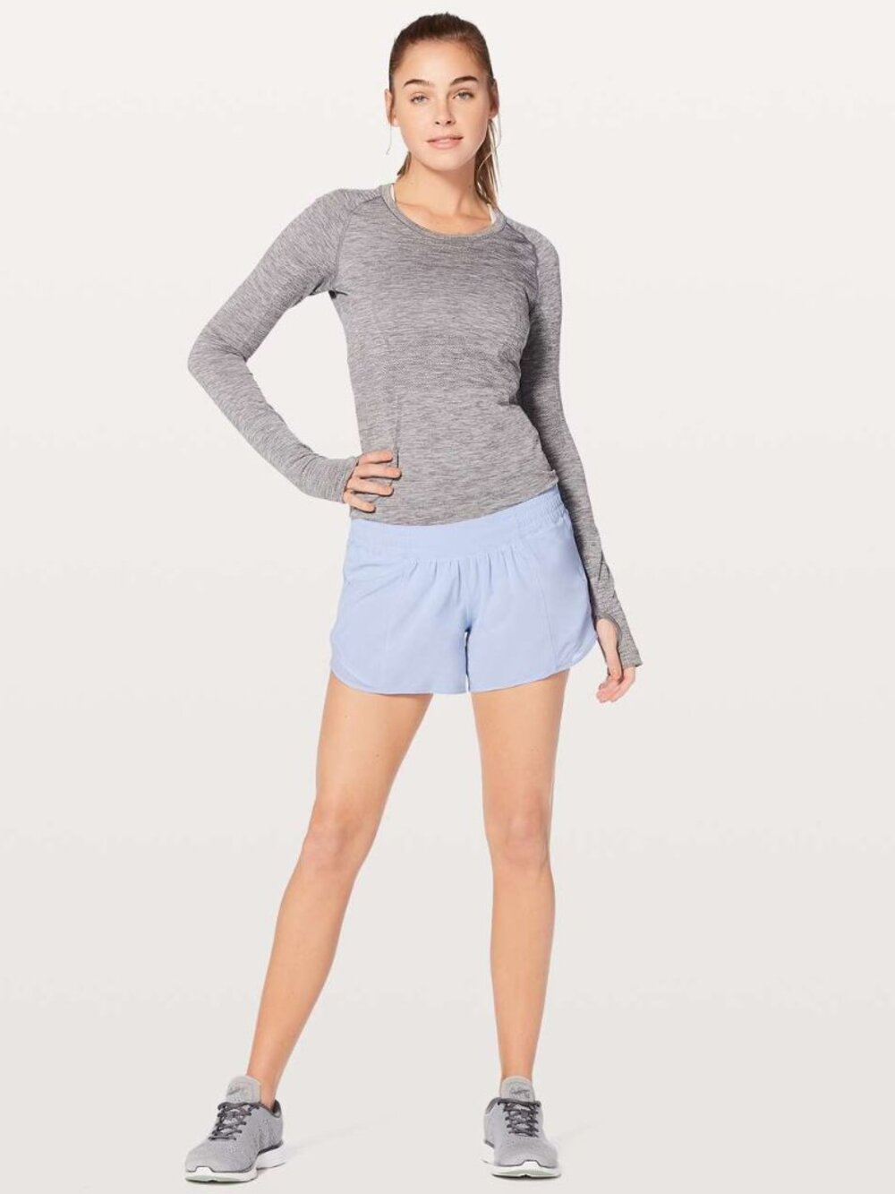 Lululemon - Hotty Hot Low-Rise Lined Short 4" W7AVGT: Size 4: Serene Blue Powder